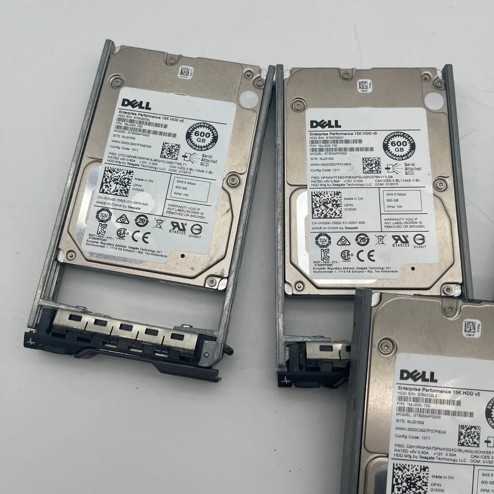 Lot of 4 Dell 600GB 15K SAS 6Gbps 2.5